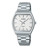Casio Men's Watch Analog White Dial with Silver Stainless Steel Band, MTP-B140D-7AVDF